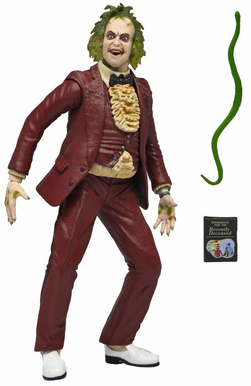 Neca Beetlejuice (1988) - 7" Scale Action Figure – Red Tuxedo Beetlejuice in Blister Packaging