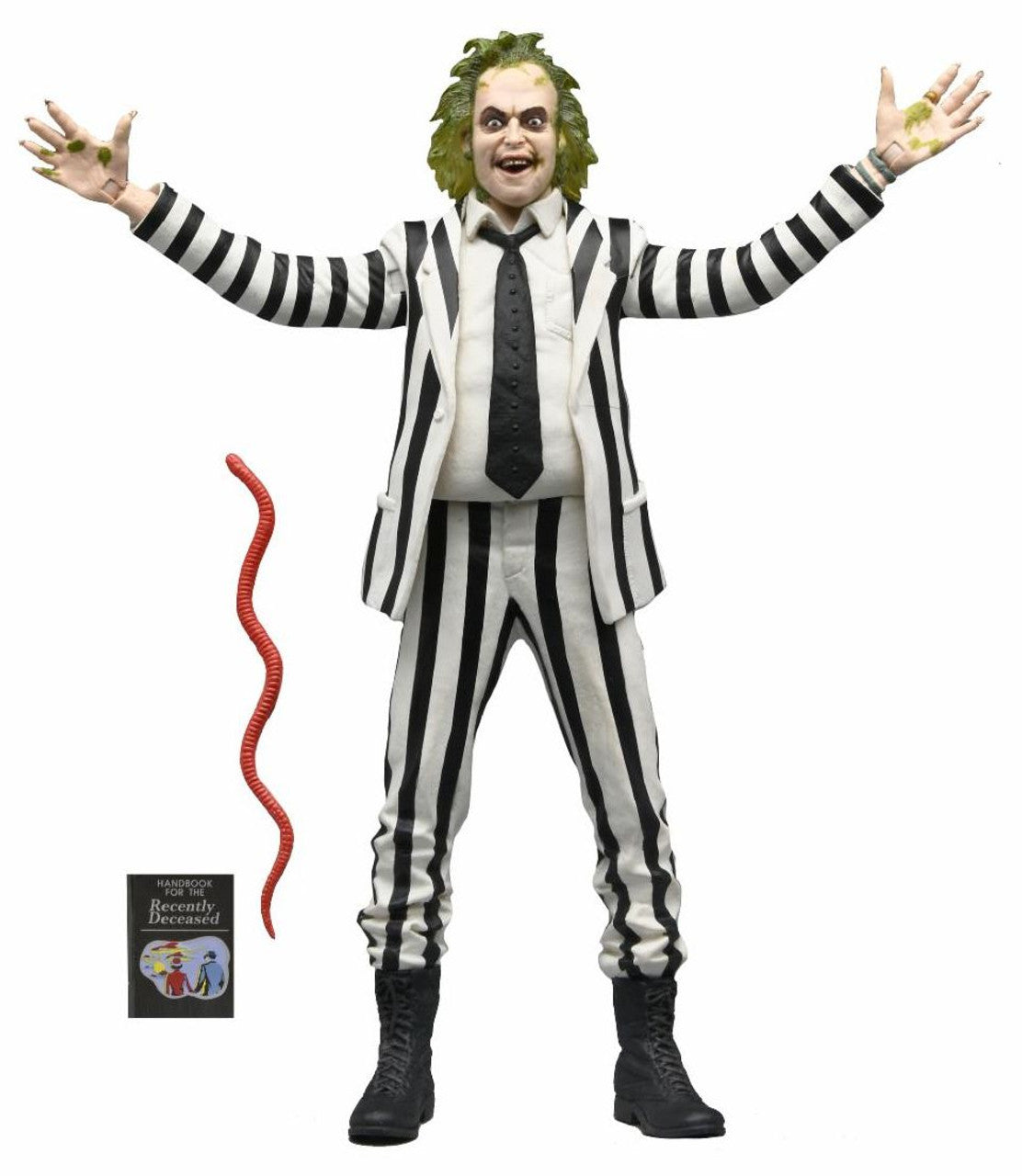 Neca Beetlejuice (1988) - 7" Scale Action Figure – Black and White Striped Suit Beetlejuice in Blister Packaging